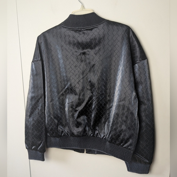 NWT ! LEO & UGO Gina Jacket Navy Blue Glossy Size 5 = XL Perfect For Fall ! - Picture 11 of 16